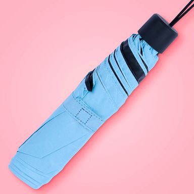 Sombrilla Clasica de Color Solido Azul Claro