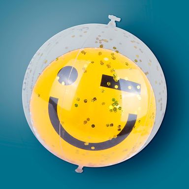 Accion y deporte Serie de Colores Pelota con Smiley Miniso