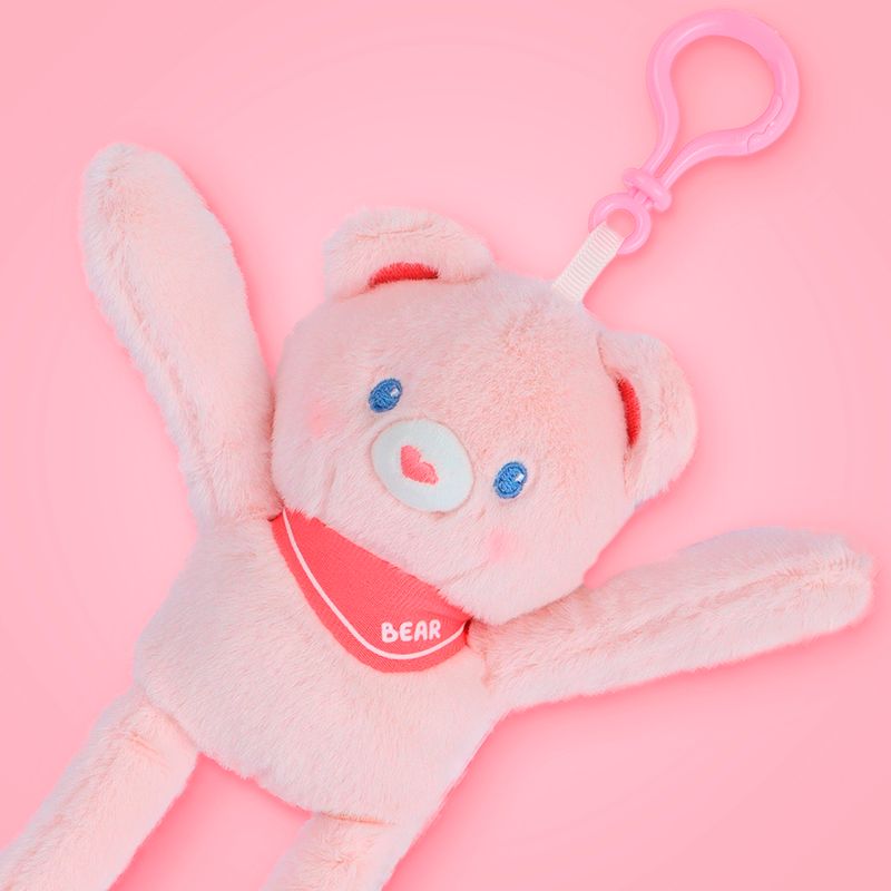 Llavero-Peluche-Colgante-que-Tira-de-las-Orejas-Oso-Rosa-Miniso-3-16690