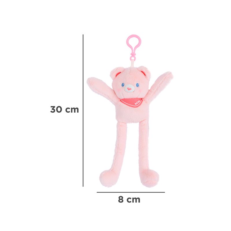 Llavero-Peluche-Colgante-que-Tira-de-las-Orejas-Oso-Rosa-Miniso-6-16690