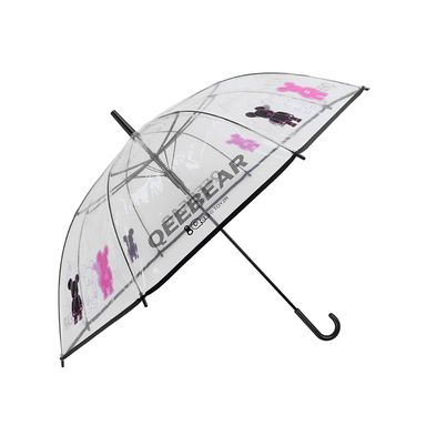 Paraguas Electrico Qee Rosa con Mango Largo Transparente