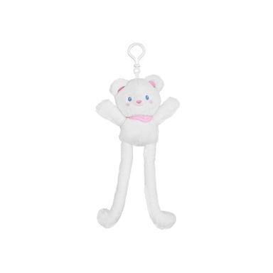 Llavero Juguete de Peluche Colgante que Tira de las Orejas Conejito Blanco Miniso