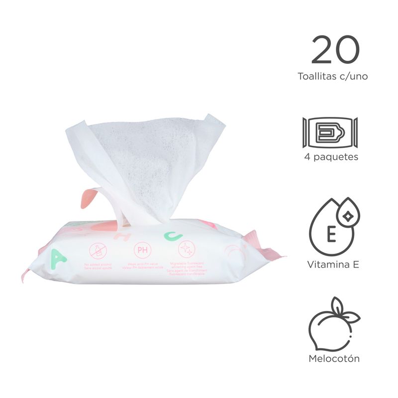 Toallas-Humedas-Hidratantes-de-Durazno-para-Bebes-Vitamina-3-20-Toallas-por-4-paquetes-3-16776
