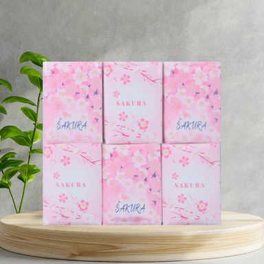 Pañuelos Faciales Sakura Blossom Series 18 Paquetes de Bolsillo