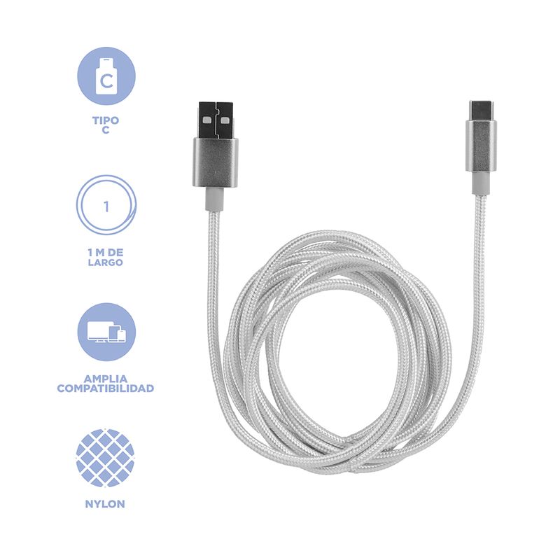 Cable-de-Datos-de-Tipo-C-Plateado-Miniso-3-16932