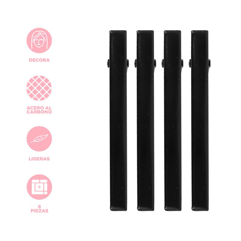 Set-de-Hebillas-para-el-Cabello-Tipo-Pinza-Miniso-Negro-8-Pzas-3-16965