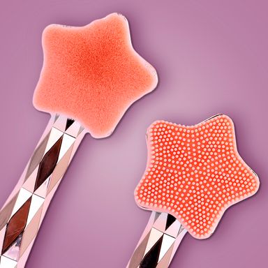Cepillo de Limpieza Facial de Dos Caras Estrella Sparkling Star Series