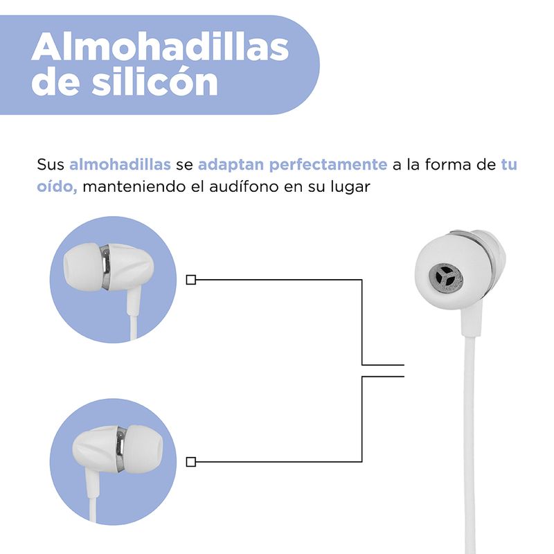 Audifonos Tipo C Microfono Mod 22E27 Blanco Miniso