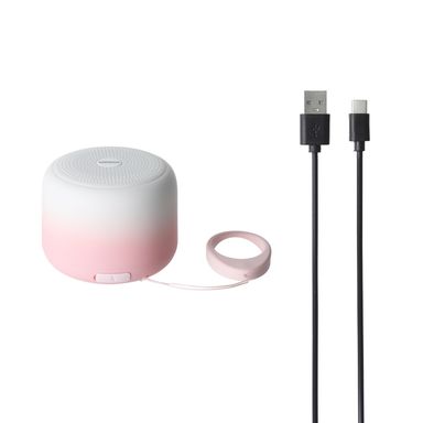 Parlante Portatil con degradado Mod Bt2602 Blanco y Rosa
