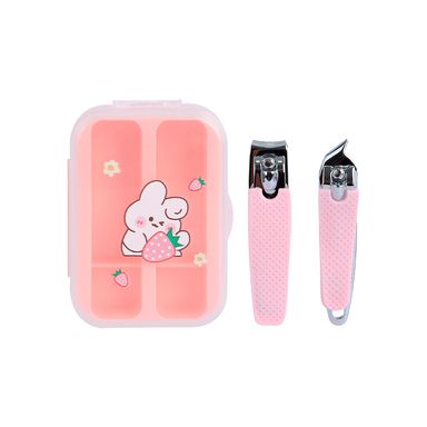 Juego de Manicura de 2 Pzas Cortauñas Rosa