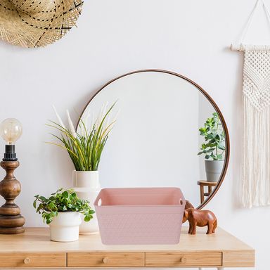 Organizador de Plastico de la Serie Morandi Color Rosa