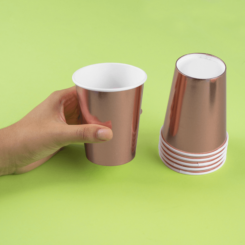 Vaso-de-Papel-para-Fiesta-6-Und-Oro-Rosa-Miniso-2-17676