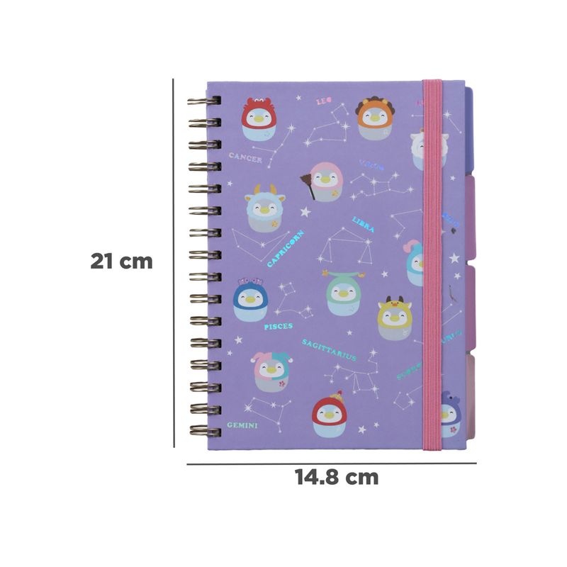 Libreta-de-tapa-dura-de-12-Signos-del-Zodiaco-con-Banda-80-Hojas-Mini-Family-6-17476