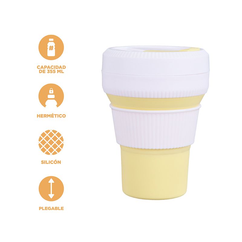 Vaso-de-Silicona-Plegable-Portatil-350-Ml-Amarillo-3-17473