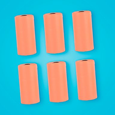 Bolsas para desechos para Mascota de la Serie Macaron 6 por 20 Naranja Rosado Miniso