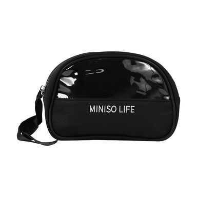 Cosmetiquera Circular con Liston Miniso Negro