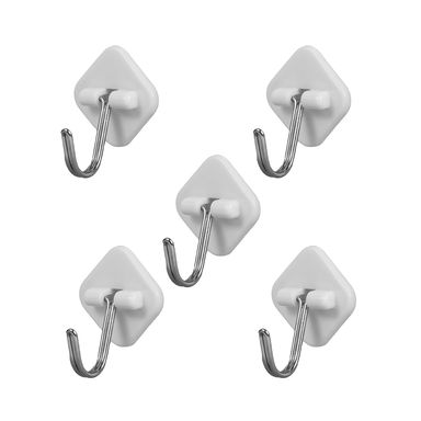 Ganchos Adhesivos Color Blanco 5 Pzas