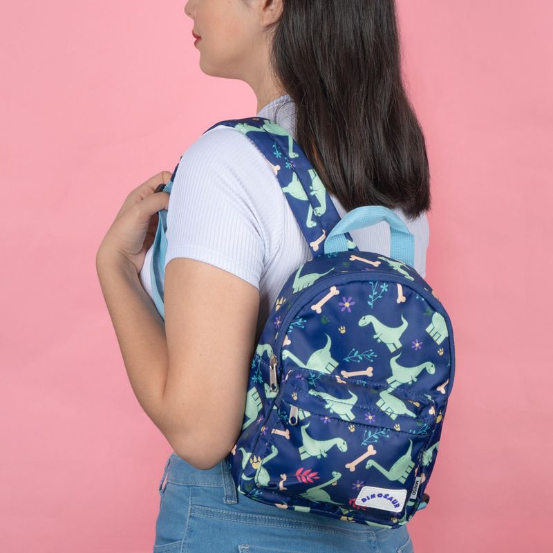 Mini bolso de mochila con estampado para mujer, linda mochila de