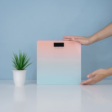 Bascula Digital Cristal Templado Modelo Sctzc 220421 Rosa Miniso