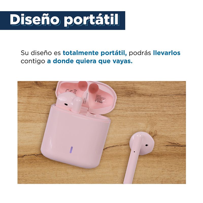 Auriculares Inalámbricos Bluetooth Inpods 12 Macaron Rosas con