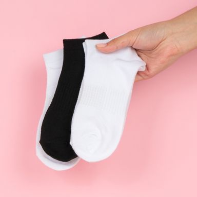 Medias para Mujer Deportivas Colores Basicos 3 Pares