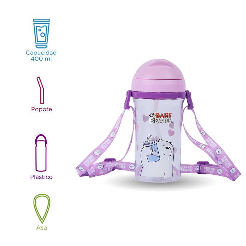 Botilito-de-Plastico-Osos-Escandalosos-5-0-con-Pitillo-400-Ml-Oso-Polar-Rosa-3-18045