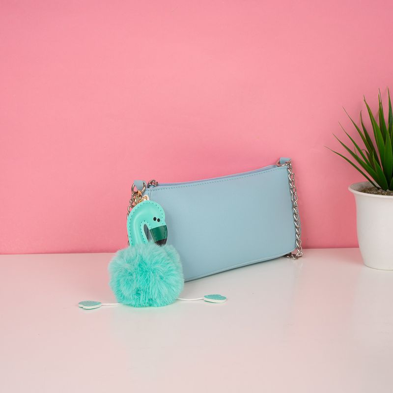 Llavero-con-Pompon-de-la-Serie-Verde-Menta-Miniso-2-18212