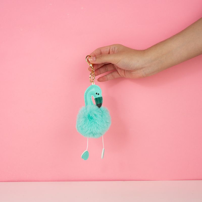 Llavero-con-Pompon-de-la-Serie-Verde-Menta-Miniso-5-18212