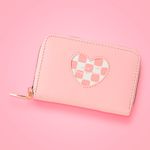 Cartera-para-Mujer-Corta-Dise-o-Corazon-de-Cuadros-Miniso-Rosa-2-18136