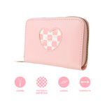Cartera-para-Mujer-Corta-Dise-o-Corazon-de-Cuadros-Miniso-Rosa-3-18136