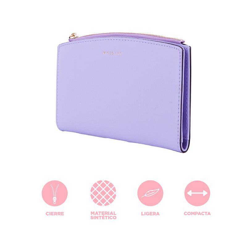 Cartera-para-Mujer-Miniso-Dise-o-de-Arco-Lila-4-18227