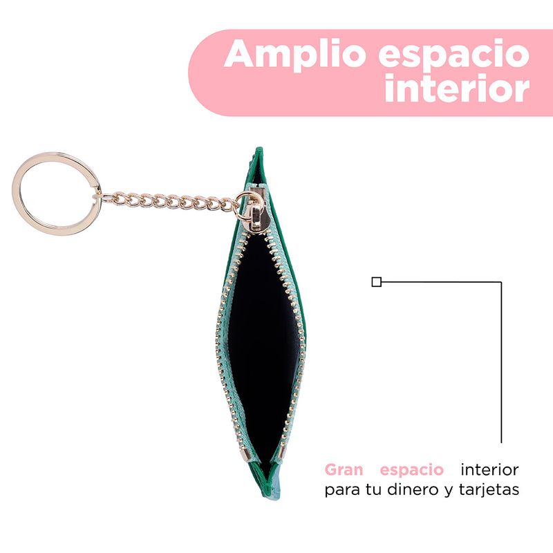 Tarjetero-con-Llavero-Miniso-Tricolor-con-Ondas-Verde-5-18142