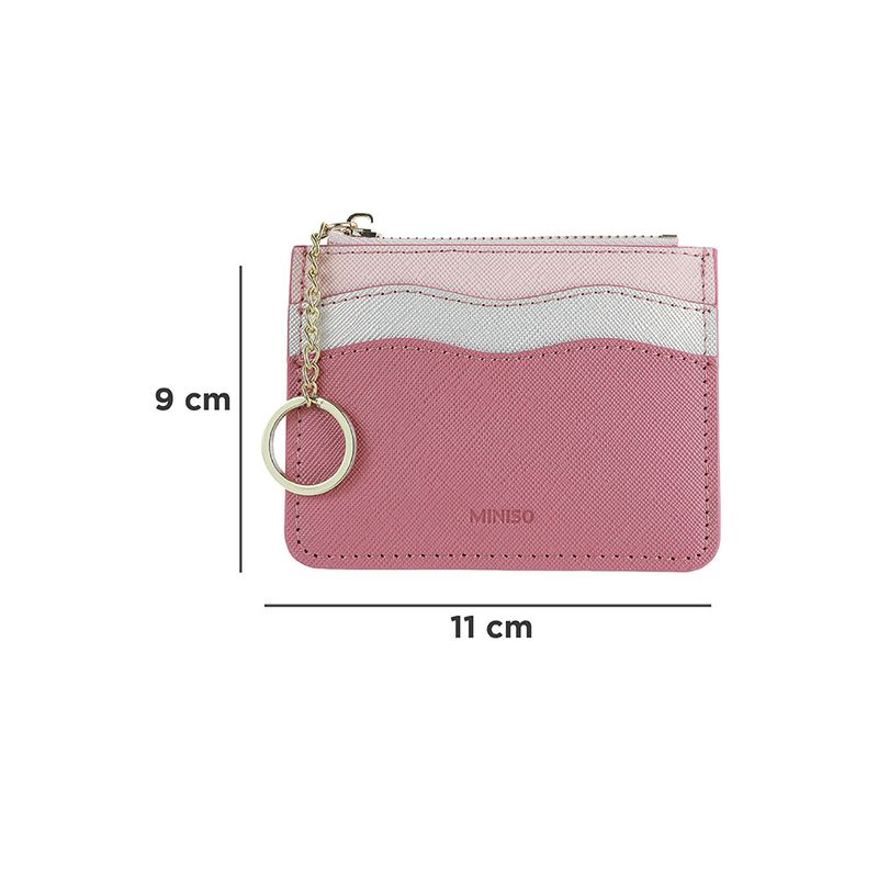 Tarjetero-con-Llavero-Miniso-Tricolor-con-Ondas-Rosa-8-18143