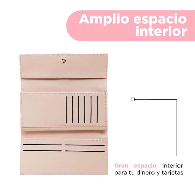 Billetera-para-Mujer-larga-Miniso-Dise-o-de-Hebilla-Rosa-5-18264