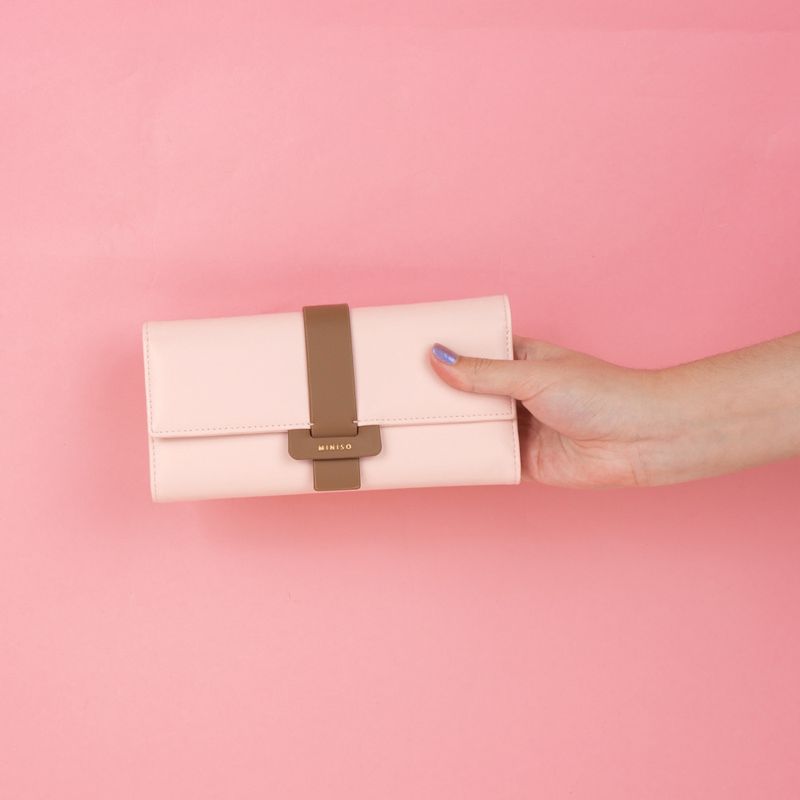 Billetera-para-Mujer-larga-Miniso-Dise-o-de-Hebilla-Rosa-7-18264
