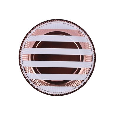 Plato de Papel Dorado Articulos de Fiesta  Miniso