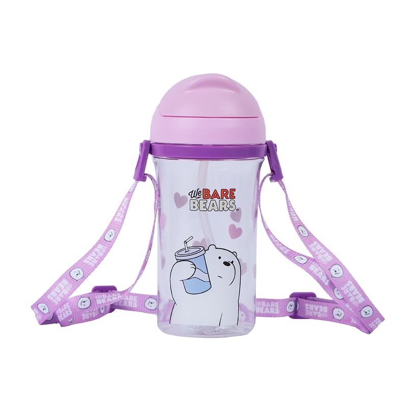 Botilito-de-Plastico-Osos-Escandalosos-5-0-con-Pitillo-400-Ml-Oso-Polar-Rosa-1-18045