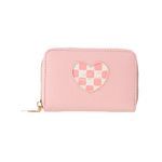 Cartera-para-Mujer-Corta-Dise-o-Corazon-de-Cuadros-Miniso-Rosa-1-18136