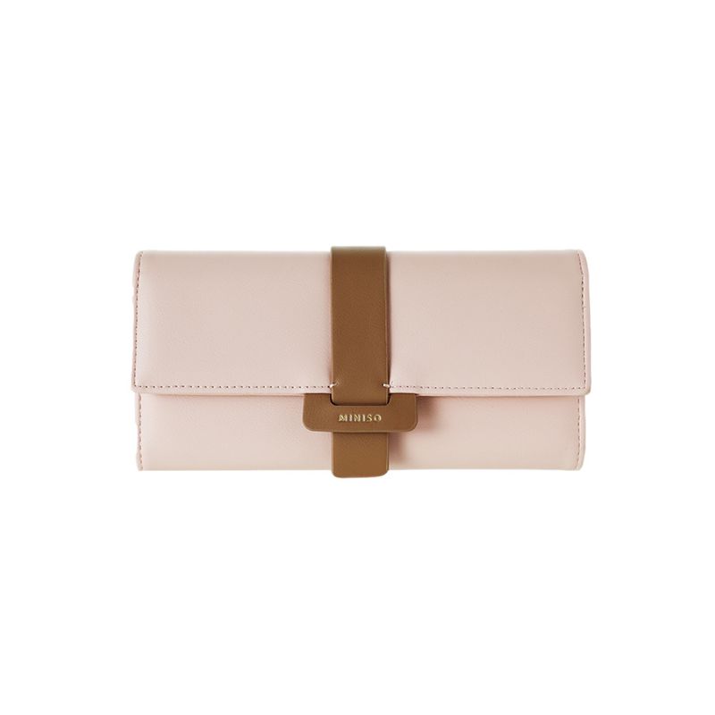 Billetera-para-Mujer-larga-Miniso-Dise-o-de-Hebilla-Rosa-1-18264