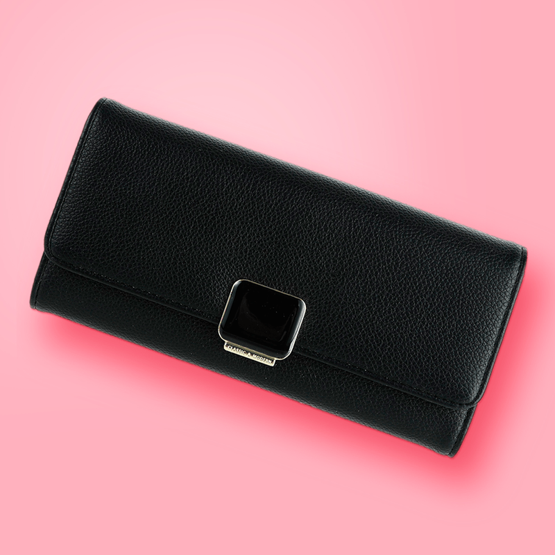 Billetera-para-Mujer-Miniso-Rectangular-con-Broche-Negro-3-18470