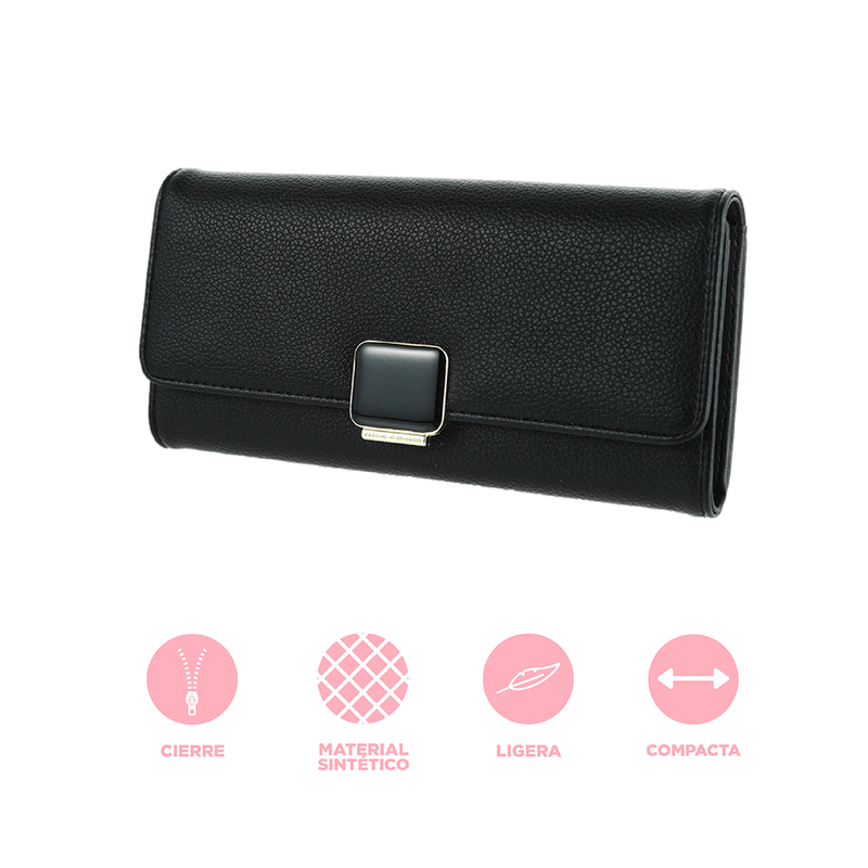 Billetera-para-Mujer-Miniso-Rectangular-con-Broche-Negro-4-18470