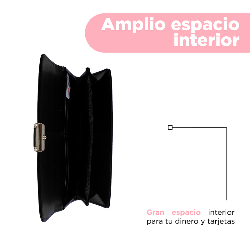 Billetera-para-Mujer-Miniso-Rectangular-con-Broche-Negro-5-18470