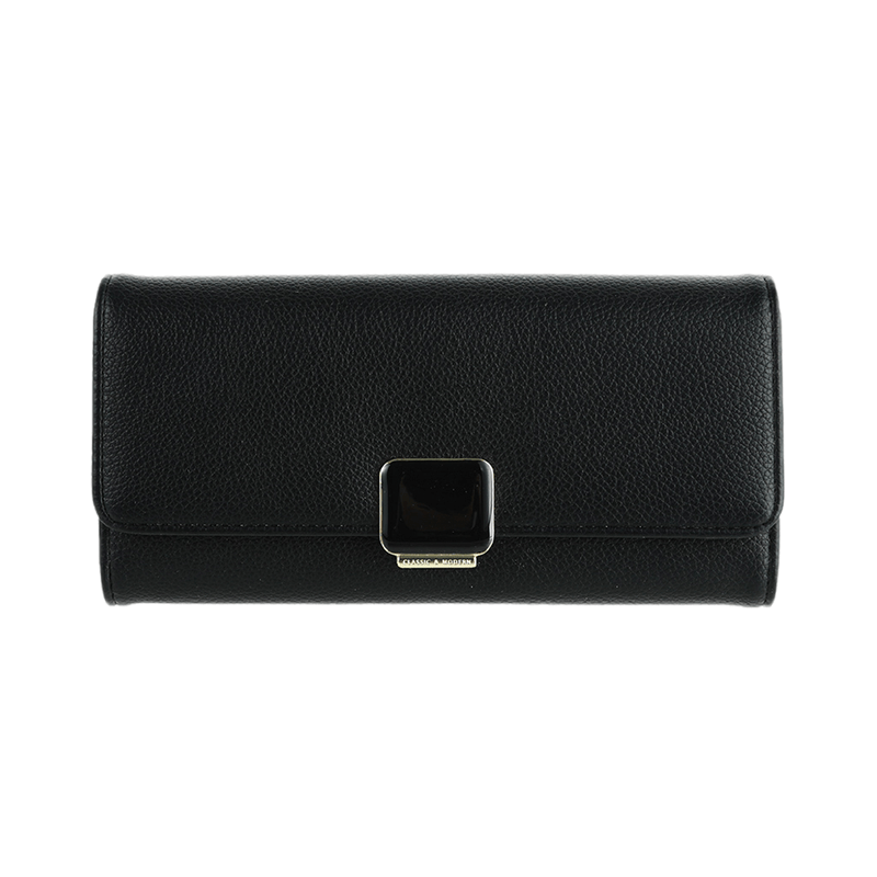 Billetera-para-Mujer-Miniso-Rectangular-con-Broche-Negro-1-18470