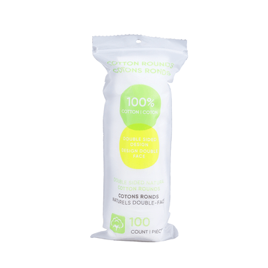 Pads de Algodon Natural de Doble Cara 100 Und