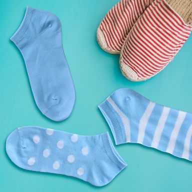 Medias para Mujer Diseño Mixtos 3 Pares Azul