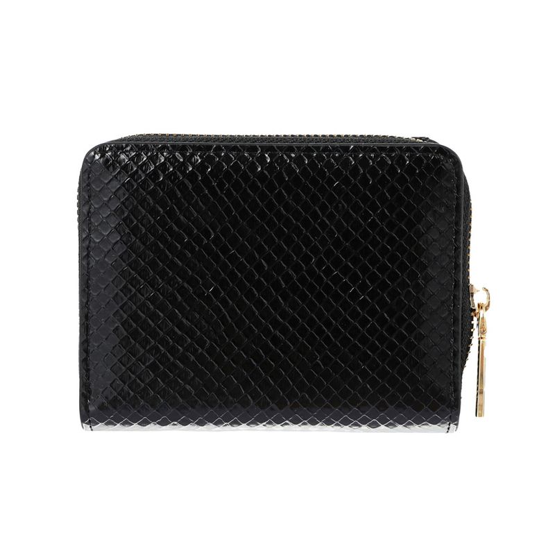 Billetera para Mujer Miniso Mediana Textura Elegante Negro