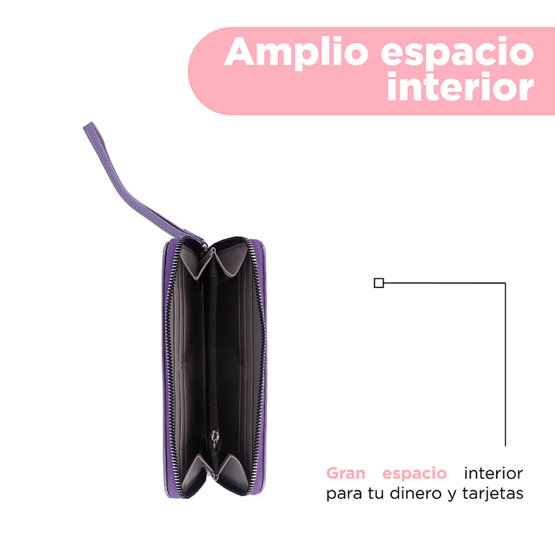 Billetera-para-Mujer-Miniso-Metalica-con-Correa-Morado-5-18760