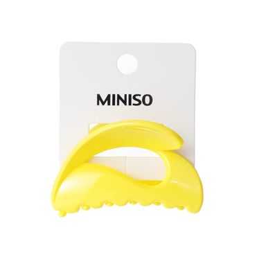 Caimán para Cabello Diseño Corazón Miniso Amarillo