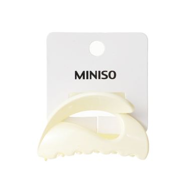 Caimán para Cabello Diseño Corazón Miniso Blanco