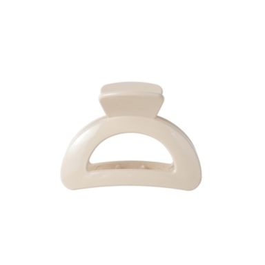 Caimán para Cabello Mediana Semi Circular Beige